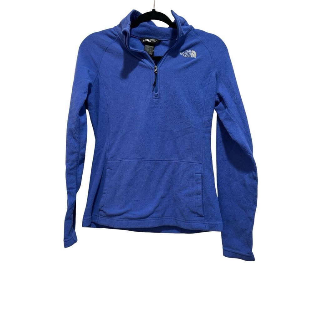 The North Face Women's Blue 1/4 Zip Fleece Pull over sweatshirt S/P